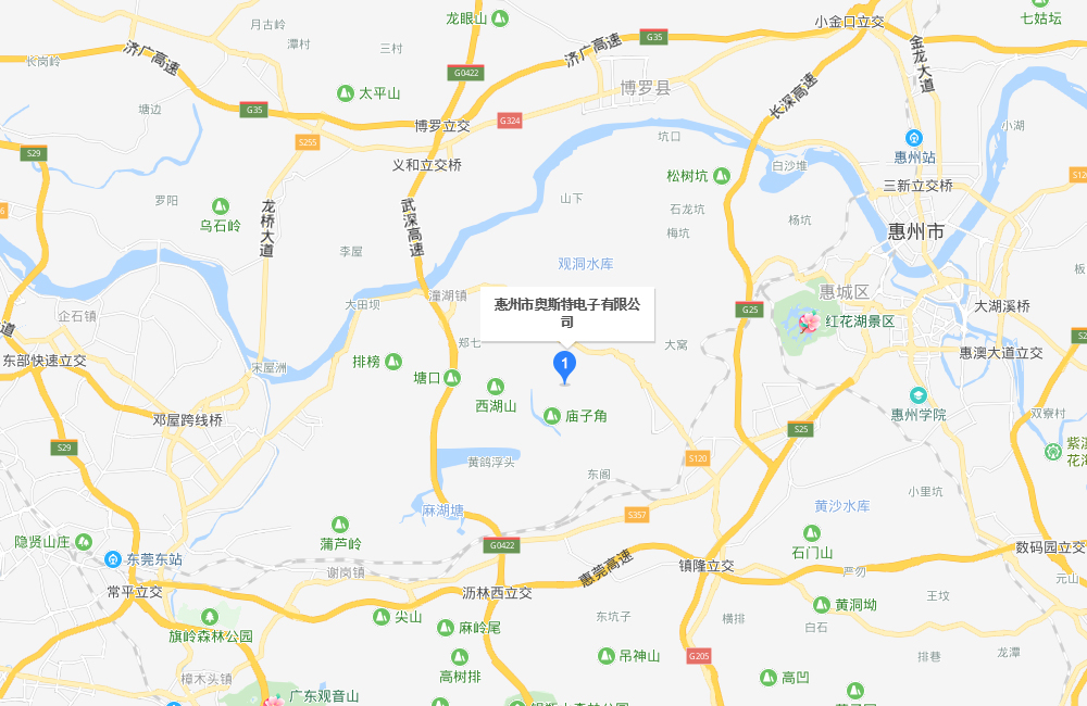 惠州市奧斯特電子有限公司位置圖